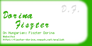 dorina fiszter business card